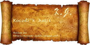 Koczák Judit névjegykártya